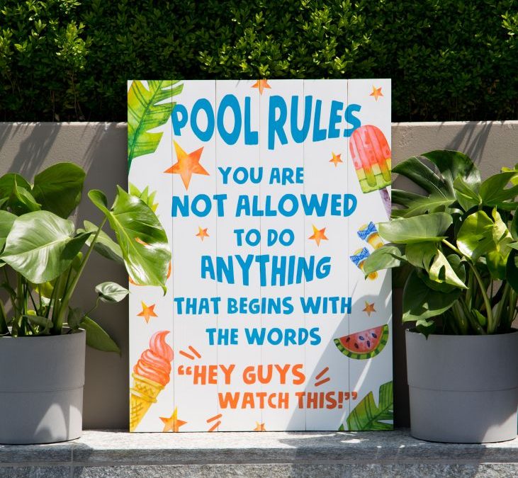 DIY – Pool Rules Sign