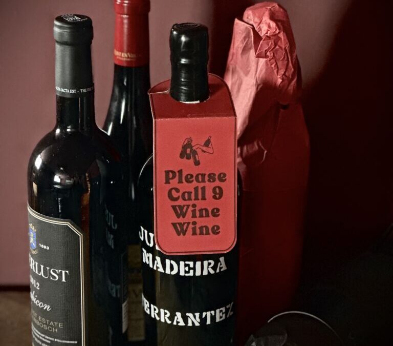 Call 9 Wine Wine Tag